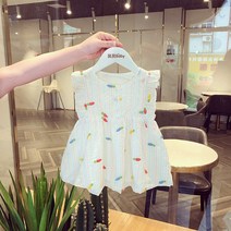 PigPug 여자 어린이 22 한국판 양기 공주 치마 여자 아기 여름 어린이 순면 민소매 치마