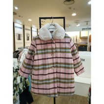 페리미츠 22겨울신상 핑크 체크 모직 코트 p2242c056