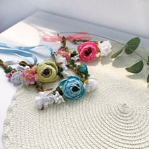 유앤펫 강아지 꽃개 플라워 화관&꽃목걸이(null), 옐로우, S