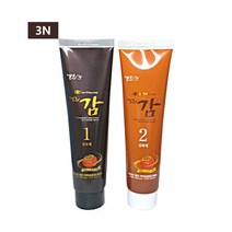 젤존 감 트리트먼트 칼라 크림 염색약 대용량, 3N 어두운갈색, 1개