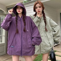 봄 가을 여성 경량 바람막이 자켓 점퍼 무지 오버핏 빅사이즈 후드 집업 잠바 아우터 캐주얼 A88