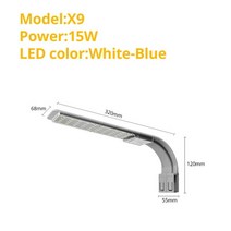 어항조명 골든볼라미네지 핑크키티구피 막구피 금붕어 3자 어항조명 led 밝기조절 램프, x9-파랑-흰색