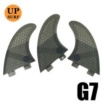 서핑보드 Upsurf 로고 더블 탭 핀 S/M/L/UK2.1 서핑 보드 허니컴 유리 섬유 Quilhas Fins, [11] G7 3pcs
