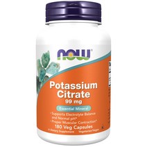 나우푸드 칼륨 포타슘 시트레이트 99mg 180베지캡슐 POTASSIUM, 1개, 180정