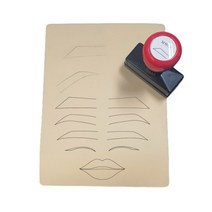CMCOSMETIC 반영구 스탬프 고무판 연습용 도장 눈썹 입술 아이라이너, 아치눈썹(좌), 1개