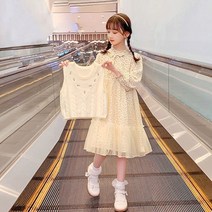 [아꾸꼬] 주니어잔꽃샤쉬폰원피스