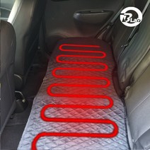 비오랩 다이아퀼팅 열선시트 온열 방석 시트커버 2열 전기 장판, 다이아퀼팅 뒷좌석 12v