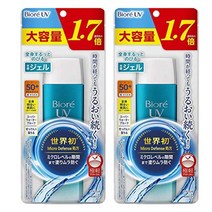 비오레 썬크림 유브이 아쿠아 리치 워터 젤 5.1 fl oz (155 ml) (대용량 제품 1.7배) 자외선 차단제 spf 50+ pa++++
