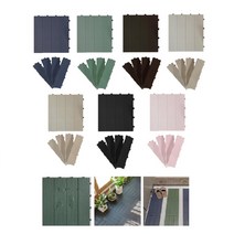 베란다 루프탑 바닥꾸미기 조립식 타일 9p 현관 다용도실 건식욕실 야외용, 1개, 다크브라운 9p