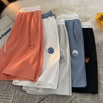 패션 캐주얼 힙합 남성용 반바지 스트리트웨어 농구 스마일 그래픽 프린트 반바지 체육관 2021 여름