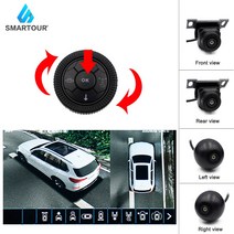 어라운드뷰 슈퍼 자동차 360옴니 블랙박스 3D 플러스 카메라 UHD 서라운드 버드 뷰 시스템 DVR 후방 녹화 주차 범용 사이드 4 360 도, 2.32G