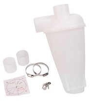 소형집진기 전기 이동식 집진기 사이클론 집진기 필터 플랜지베이스 세트 도구가없는 터보 차저, 01 WHITE