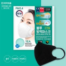 블루인더스 방역 마스크 블랙 대형 KF94, 1개, 50개입