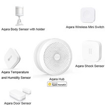 제이즈 AQARA 스마트 홈 키트 게이트웨이 허브 도어 윈도우 충격 센서 바디 무선 스위치 워터 for Apple Homekit, 팩에 있는 6pcs