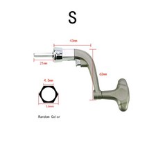 제이즈 낚시 릴 범용 세미 메탈 파워 핸들 크랭크 락 암 스피닝 휠 그립 랜덤 컬러, [01] SAMLL