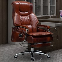 CEO 허리안아픈의자 중역 임원용 의자 사무실용 체어, 브라운 방수테크니컬+발판(쿠션) 알루미늄합금발