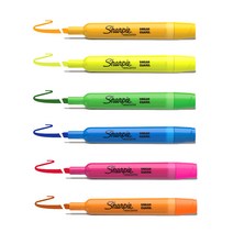 샤피 탱크 형광펜 1자루, 색상, 형광 핑크