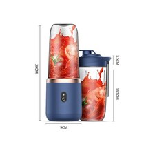 오렌지착즙기 쥬서기 착즙기추천 tabell 휴대용 전기 juicers double cup juicer usb 과일 블렌더 mini orange squeezer auger 주방, 푸른, 5v