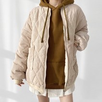 골덴 베이스볼 박시 퀼팅 점퍼