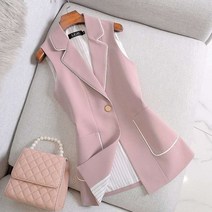 여성 봄가을 정장 조끼 하늘비즈 C11 O896W723