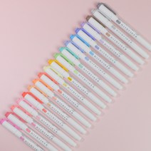 제브라 ZEBRA 마일드라이너 트윈형광펜 +20 Color, 레몬옐로우(MLY)