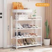 5층 수납 신발장 다층 홈 도어 튼튼한 신발장 다기능 랙은 기숙사 아파트 임대실 입구 등에 적합합니다(검정 흰색), 하얀색