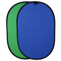 휴대용 접이식 크로마키 배경 2-in-1 블루 스크린 및 그린 Ki, Blue