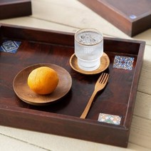 기타 우드 세라믹 타일 트레이 3p 세트