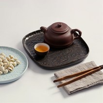 디저트접시 다식 다과 그릇 상운도자기 다과접시통승건포대 다기부품 소다반차받침가정용 쟁반양, 01 [작회유약] 상운대방반