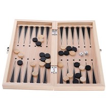 THE VEDO SHOP 디럭스 9.5x9.5 인치 체스 체커 주사위 놀이 3 in 1 나무 여행 게임 세트, 24x24cm, 어두운 나무