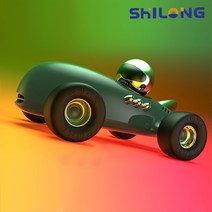 SHILONG 아로마 에어전자 디퓨저 인테리어장식품 자동차 모형, 초록