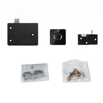 지문인식도어락 디지털 지문인식 전자 도어락 열쇠 없는 지문 자물쇠 반도체 지능형 서랍 자물쇠 고감도 도난 방지 캐비닛 사물함 찬장용, 01 Black