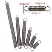 오픈 후크 장력 스프링 풀백 코일 연장 외풍 와이어 직경 1.4mm 다양한 크기 1 개, 160mm, 14mm, 160mm