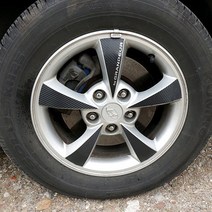 [카르쉐] 그랜저TG 휠 홀로그램 스티커 카본 휠스티커 프로텍터 16인치, 1세트, Car_유광카본블랙