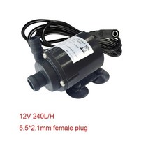 캠핑 농업용 워터펌프 야외 고압 워터펌프 jt-160a dc 6v12v 240lh 마이크로 수족관 수조용 수중 미니 워터 펌프 최대 리프트 120lh, 12v 암 플러그