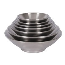 스텐 이중그릇 탕면기 빙수 물회그릇 파도볼-22cm