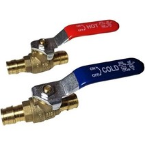 XFITTING 875102 1.3cm12인치 Pex A 확장 볼 밸브 레드핫 블루콜드 29512 10, 10