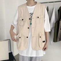 남성 루즈핏 데이트코디 외출 캐주얼 조끼 작업복조끼