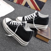 kirahosi 여성 모던 키높이 캔버스 캐주얼 슈즈 학생 캠퍼스 데일리 379호+ 덧신 증정 BIy7g02l