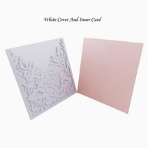 생일축하카드 팝업카드 메세지 세트1장 세트 레이스 포켓 결혼식 초대장, 03 Cover And Inner Card