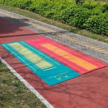 제자리 멀리뛰기 매트 체육 체력장 실내 사용 패드, 그린