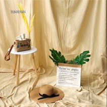 TENWISH-단색 모슬린 배경 사진 스튜디오용 원활한 천 Instagram 정물 촬영 틱톡 라이브, 13 Light Yellow_02 2.4x1m