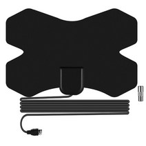 실내 3000 마일 X HDTV 안테나 디지털 tv 공중 수신기 증폭기 DVB-T2 ISDB-T ASTC 위성 접시, [02] No amplifier