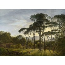 풍경화벽지 유럽 숲 벽지 거실 풍경 배경 장식 침실, glitter silk canvas, [01] 185865200-1