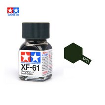 프라모델공구기타 10ml 타미야 에나멜 페인트 플랫 XF25-XF66 DIY 군사 탱크 선박 비행기 군인 모델 건담, 17 XF61 Dark Green