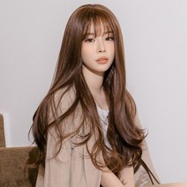 전체가발 여성 통가발 솜브레 롱 셋팅펌 스윗 선데이 여자가발, S, 라이트옐로우