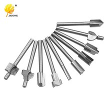 타일줄눈제거기 정전기방지패드 트리머 10개 18quot 3mm 생크 미니 hss 라우터 비트 dremel foredom 로타리 도구 세트 목공 칼 가장자리 수리 목수 드릴 적합, 없음