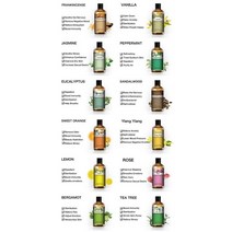 스킨 케어 100ml 민트 유칼립투스 에센셜 오일 디퓨저 퓨어 천연 에센셜 오일 라벤더 바닐라 샌달우드 카모마일 레몬 티, 로즈힙 오일