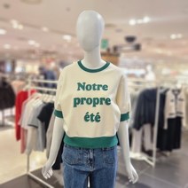 [올리브데올리브(대백)] OW4ME464_컬러 배색 레터링 티셔츠