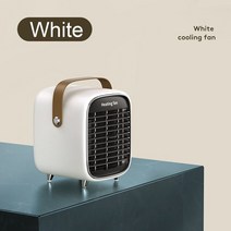 캠핑용품 600-900W 빠른 전기 히터 팬 미니 휴대용 스토브 PTC 세라믹 워머 가정용 실내 난방 캠핑 미국, [01] White